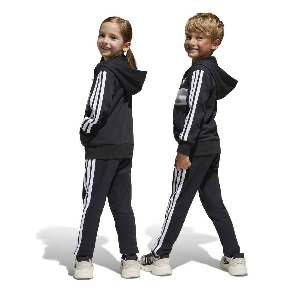 ADIDAS LITTLE KIDS SEASONAL ESSENTIALS TIBERIO 3 STRIPES FLEECE TRACKSUIT