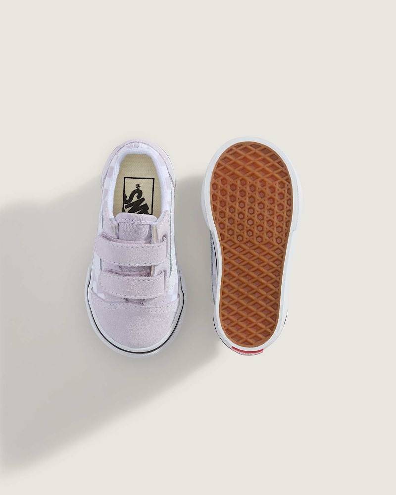 VANS TODDLER OLD SKOOL VELCRO SHOES (1-4 YEARS)