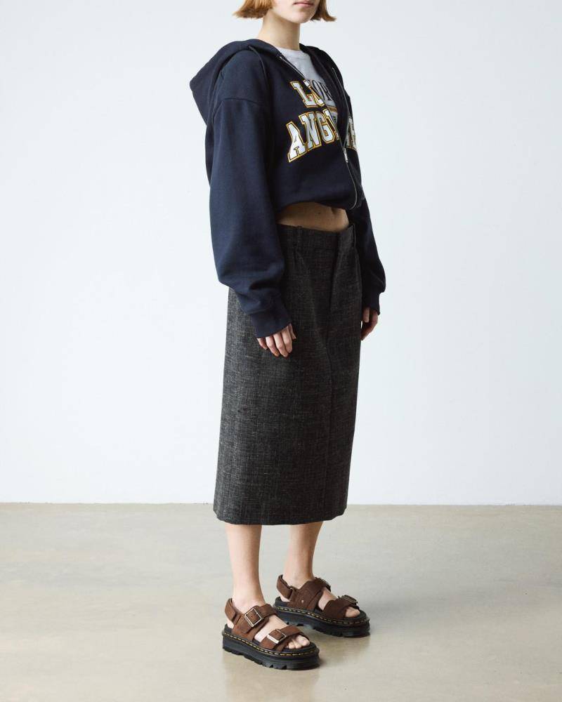 DR. MARTENS ZEBZAG NUBUCK PLATFORM SANDAL