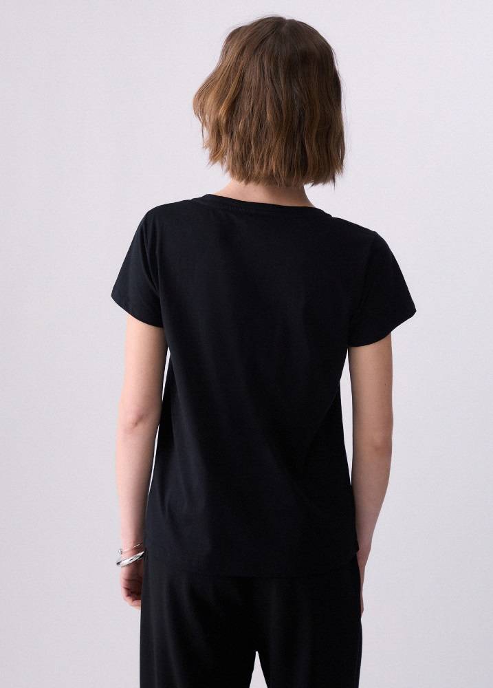 LIU JO T-SHIRT WITH GEMSTONES