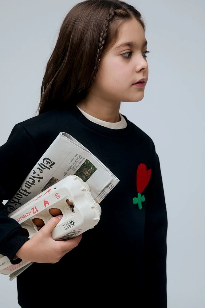 COMPANIA FANTASTICA CYCLAMEN PATCH SWEATSHIRT