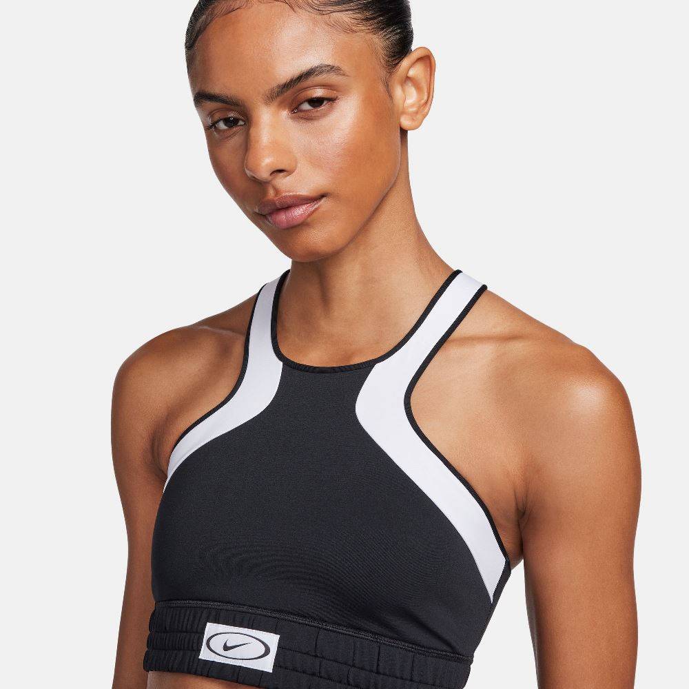 NIKE WOMENS DRI-FIT HIGH-NECK MEDIUM SUPPORT BRA