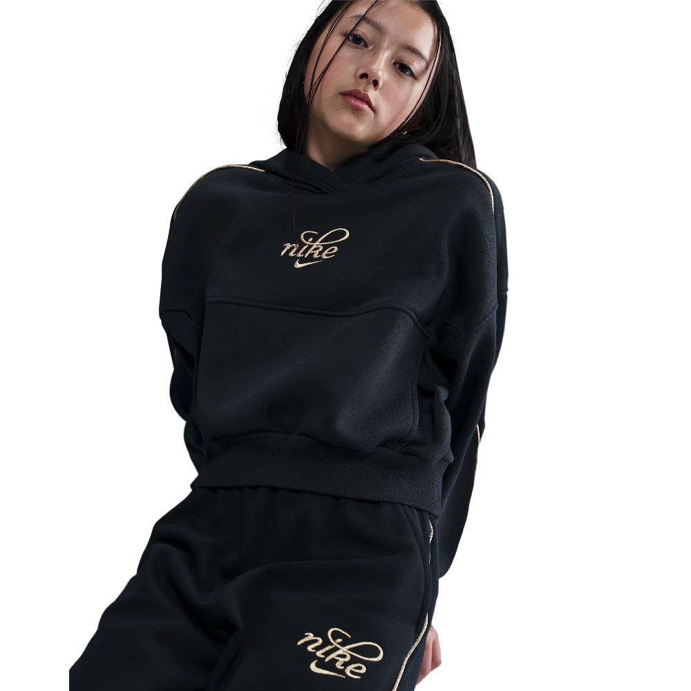 NIKE NSW GIRLS CLUB BOXY HOODIE SHINE