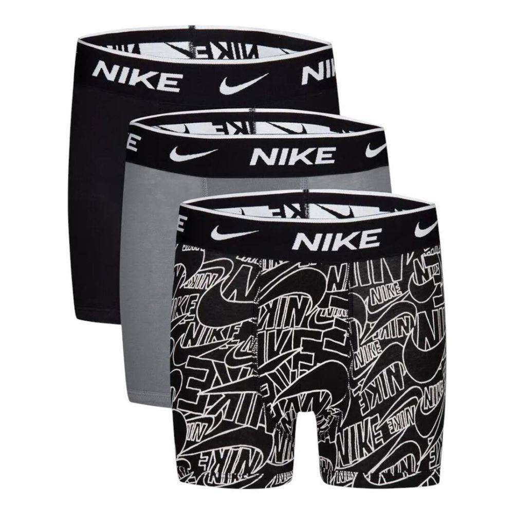 NIKE BOYS PRINT EVERYDAY COTTON STRECH 3P BOXER BRIEFS