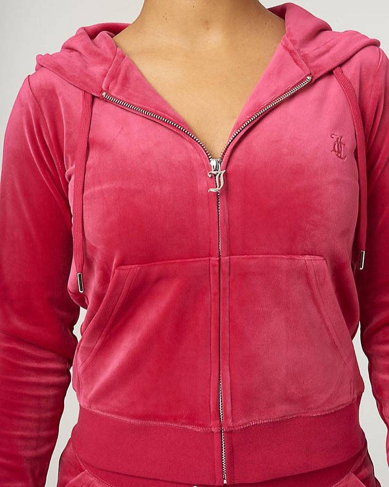 JUICY COUTURE ROBERTSON CLASSIC VELOUR ZIP HOODIE