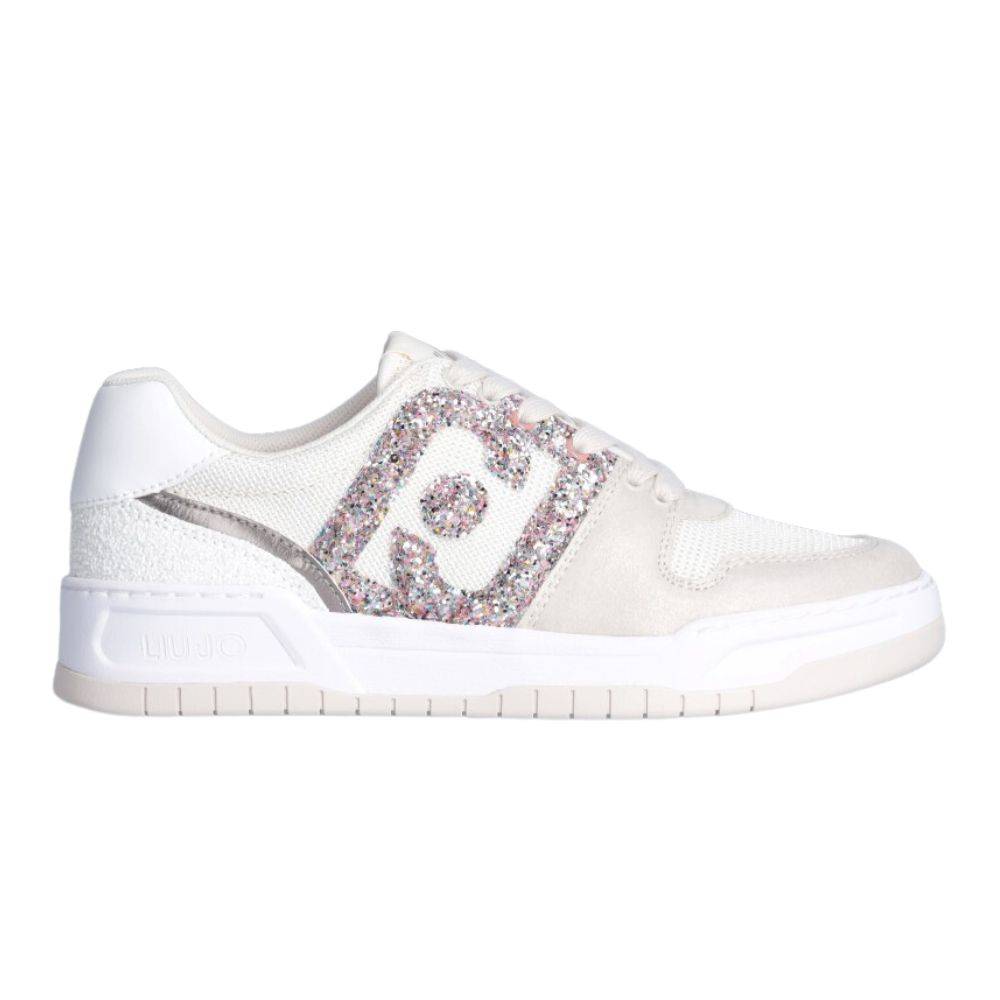 LIU JO BASKETBALL SNEAKERS WITH GLITTER