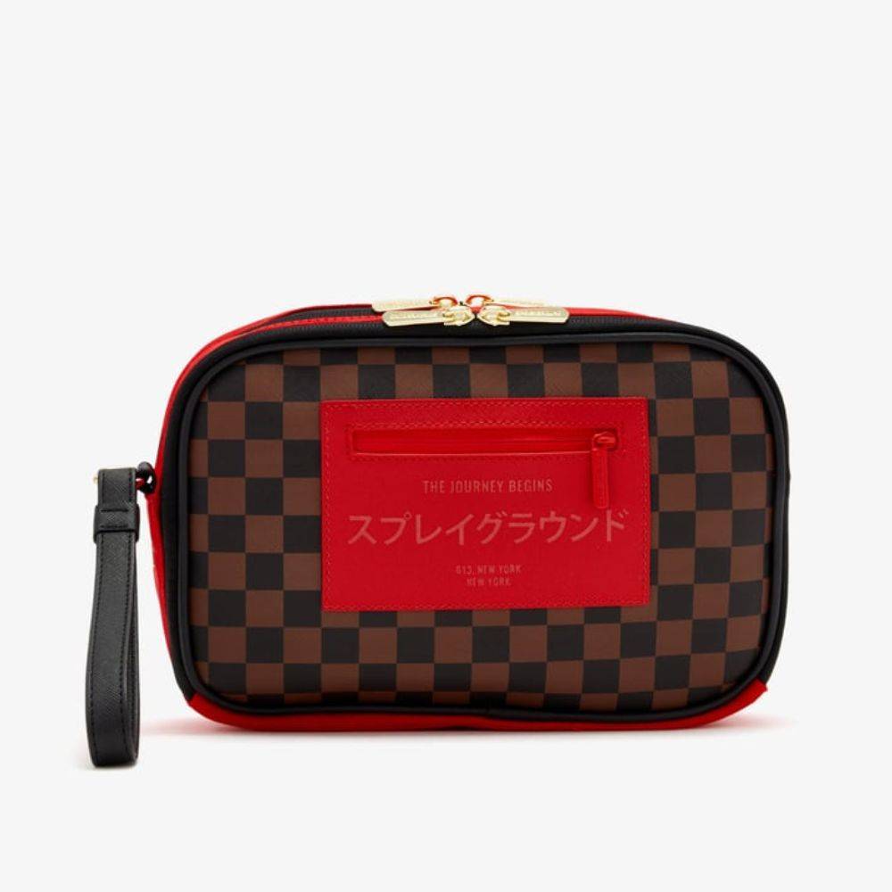 SPRAYGROUND RED REDEMPTION MONTE TOILETRY BRICK