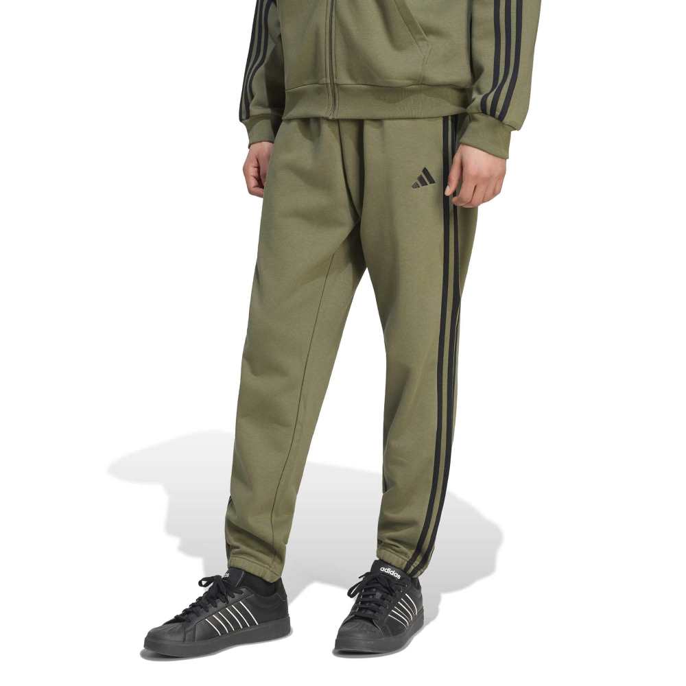 ADIDAS M ESSENTIALS 3-STRIPES FLEECE TAPERED CUFFED PANTS