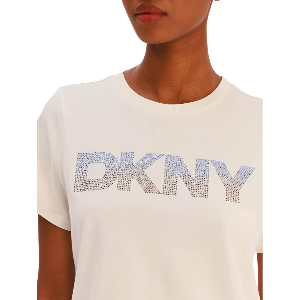 DKNY OMBRE DIAMANTE LOGO SHORT SLEEVE TEE