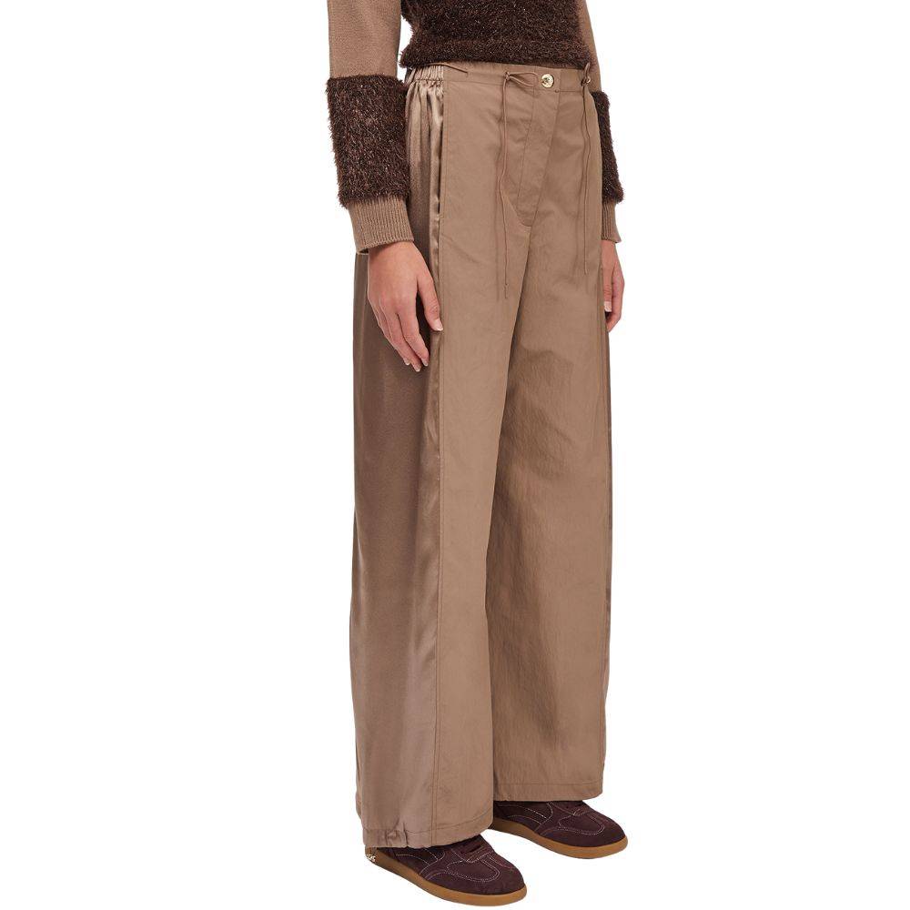 LIU JO JOGGING TROUSERS IN NYLON AND SATIN