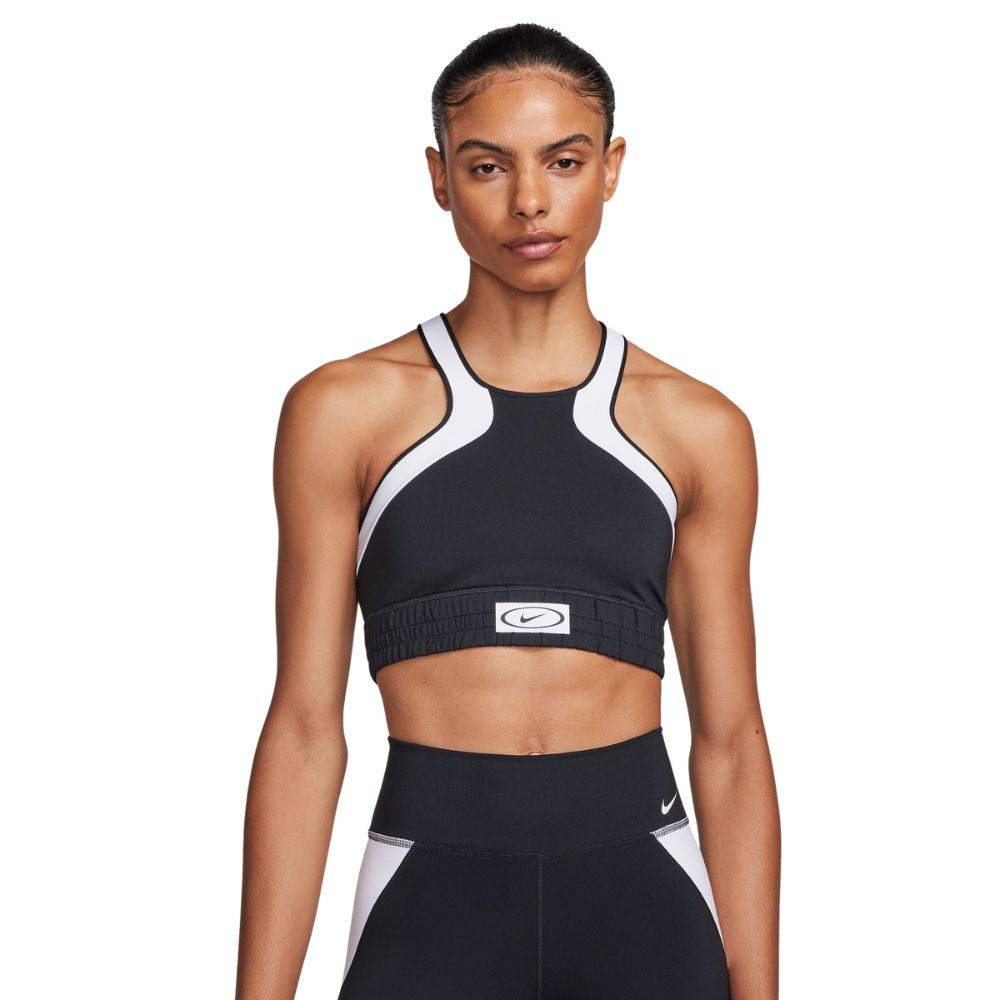 NIKE WOMENS DRI-FIT HIGH-NECK MEDIUM SUPPORT BRA