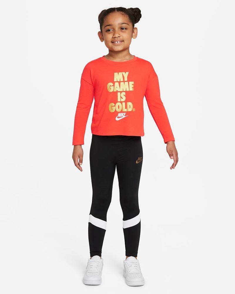 NIKE LITTLE GIRLS MY GAME IS GOLD LS TOP