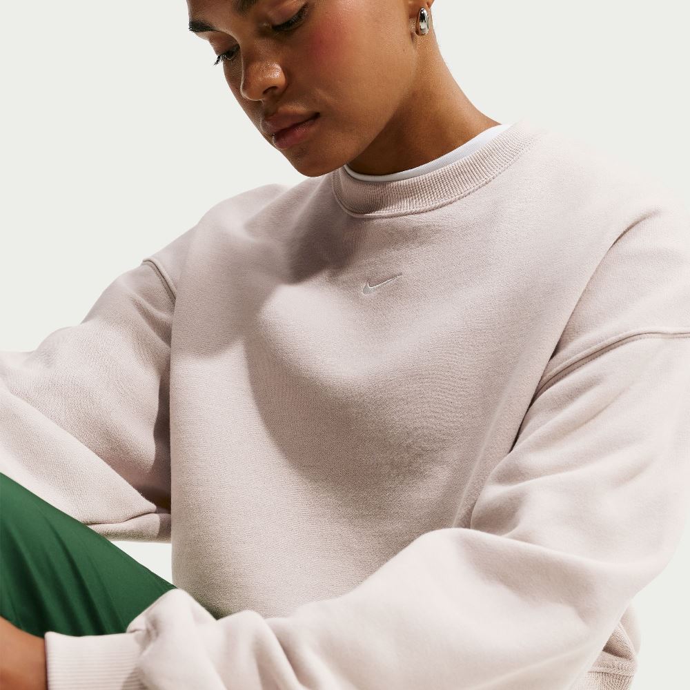NIKE STUDIO FLEECE OVERSIZED CROPPED CREW