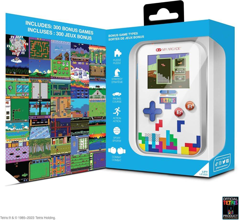 MY ARCADE GO GAMER TETRIS PORTABLE VIDEO GAME SYSTEM (301 GAMES IN 1)