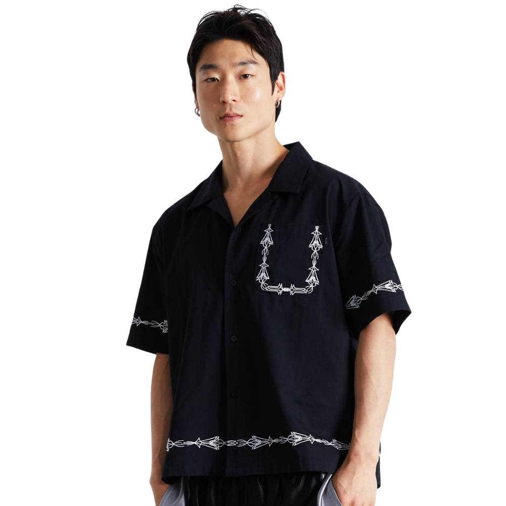 HUF PINSTRIPE EMB S/S RESORT SHIRT