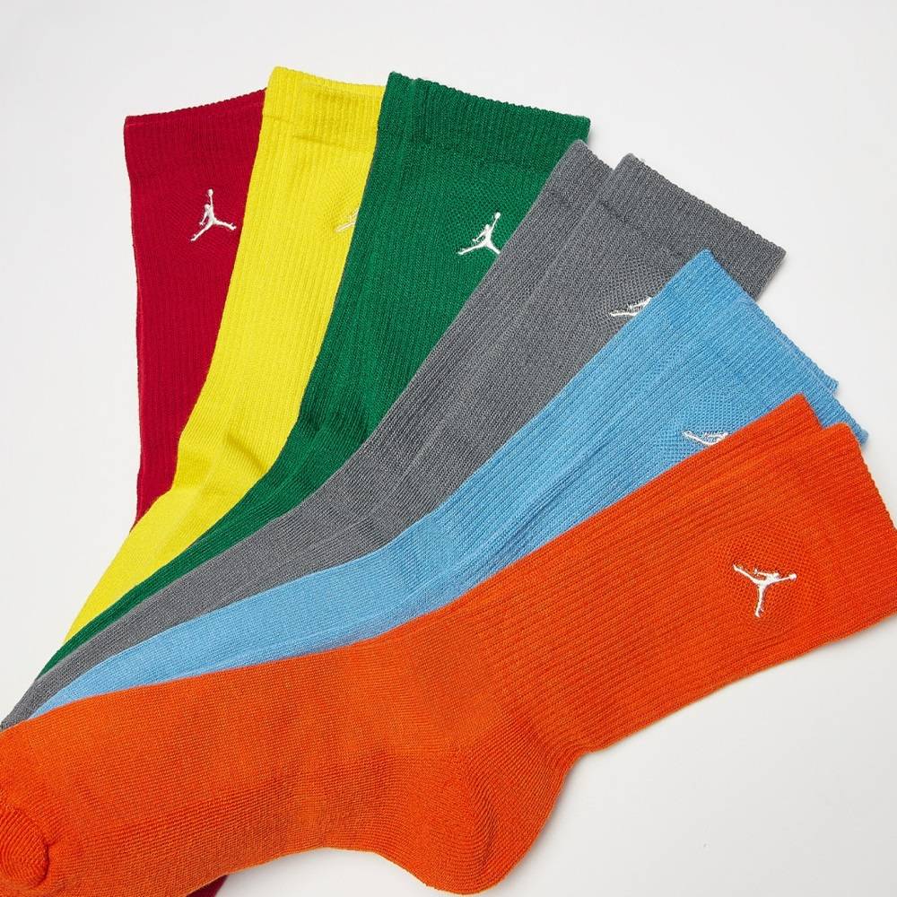 NIKE JORDAN EVERYDAY ESSENTIALS 6PK CREW SOCKS