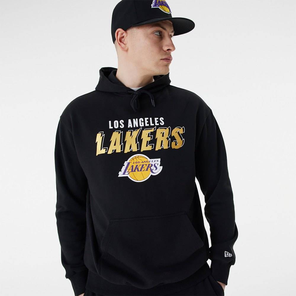 NEW ERA TEAM SCRIPT OVERSIZED HOODY LA LAKERS