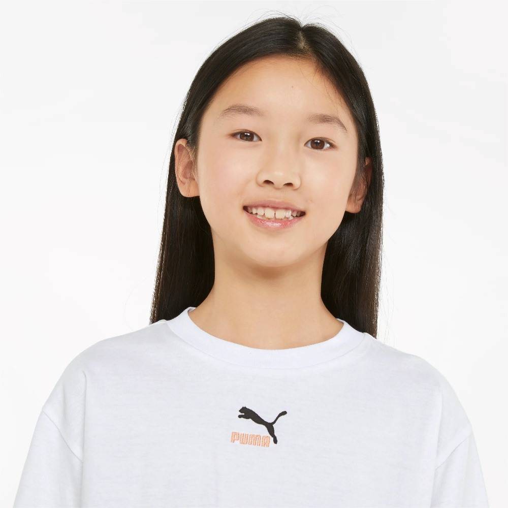 PUMA GIRLS CROPPED TEE JR