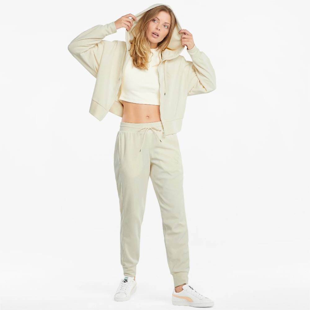 PUMA ICONIC T7 VELOUR WOMENS FULL-ZIP HOODIE