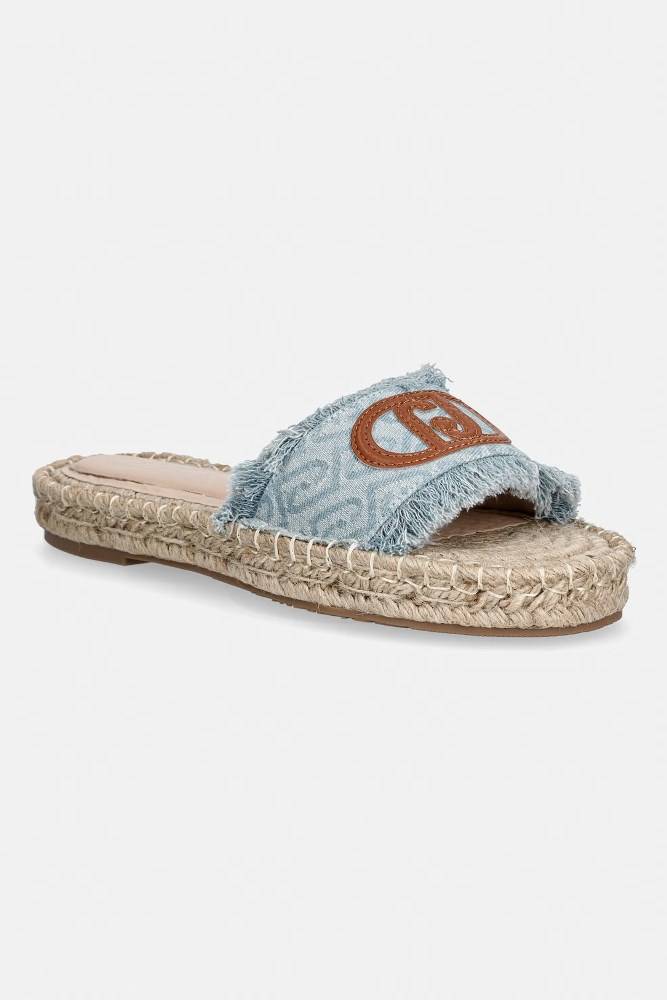 PAROS 01 - DENIM SANDALS WITH MONOGRAM