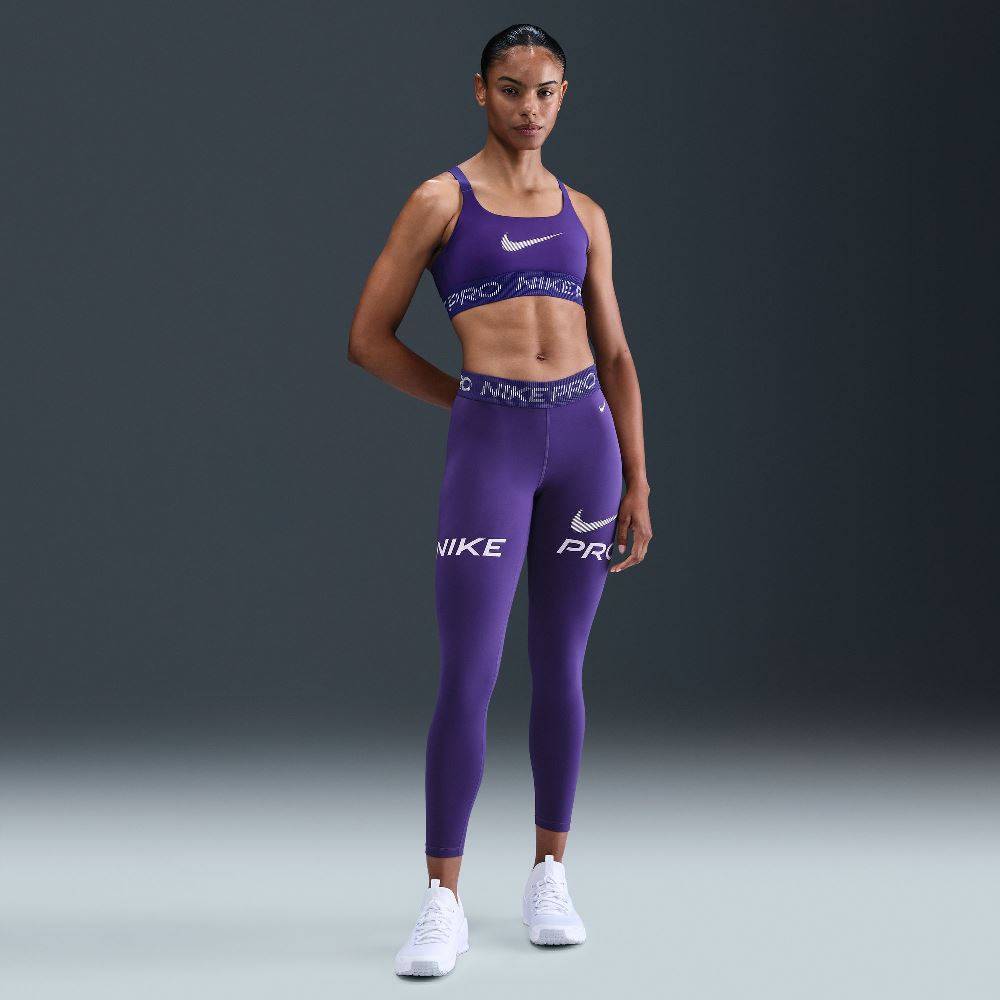 NIKE PRO MID-RISE 7/8 MESH PANEL GRAPHIC LEGGINGS