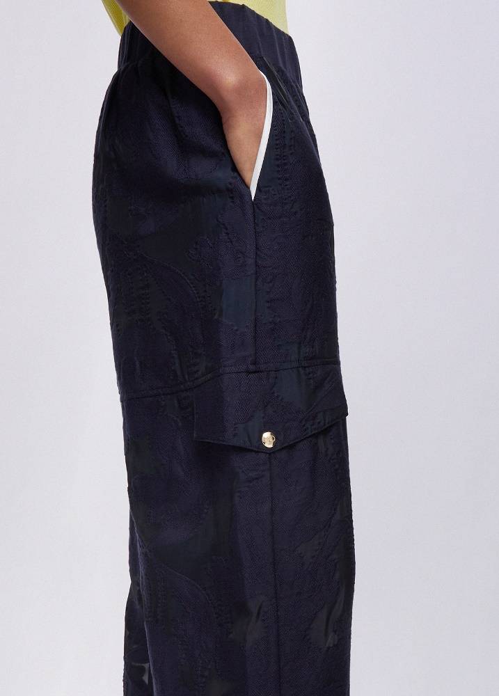 LIU JO ORGANZA JACQUARD TROUSERS