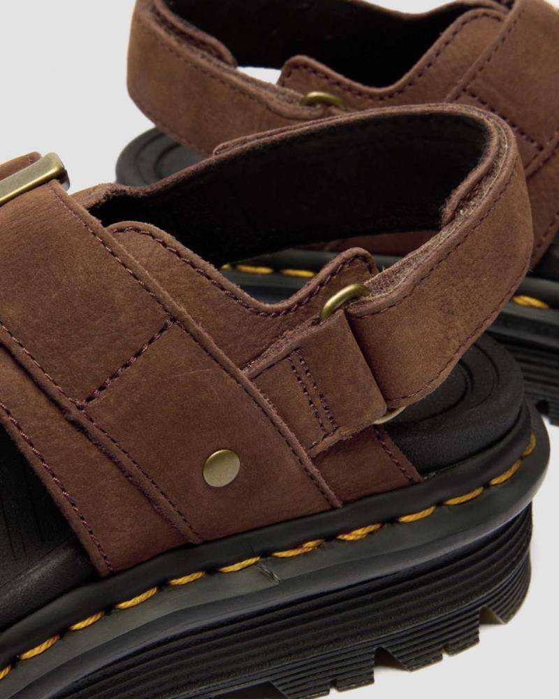 DR. MARTENS ZEBZAG NUBUCK PLATFORM SANDAL