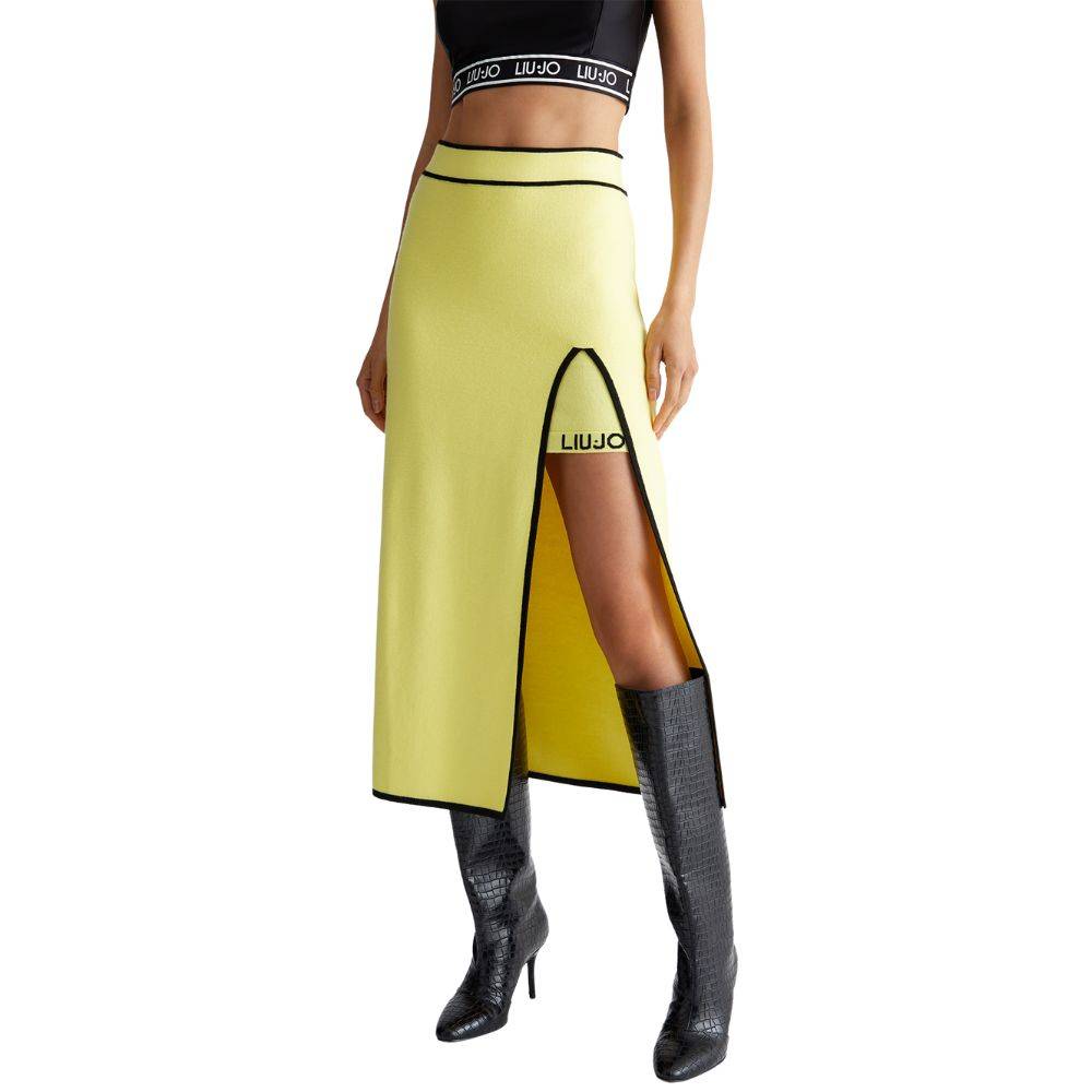LIU JO SILK BLEND KNIT SKIRT