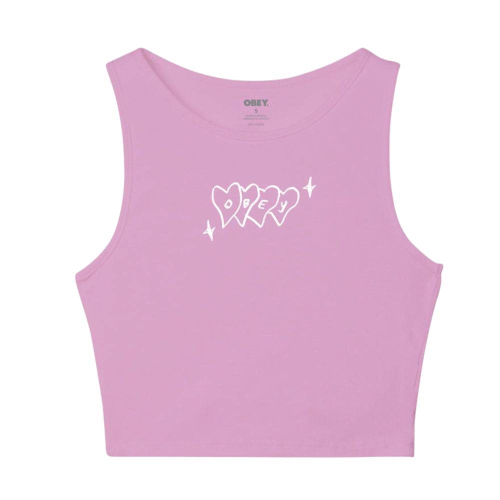OBEY HEARTS RIB MEGAN TANK