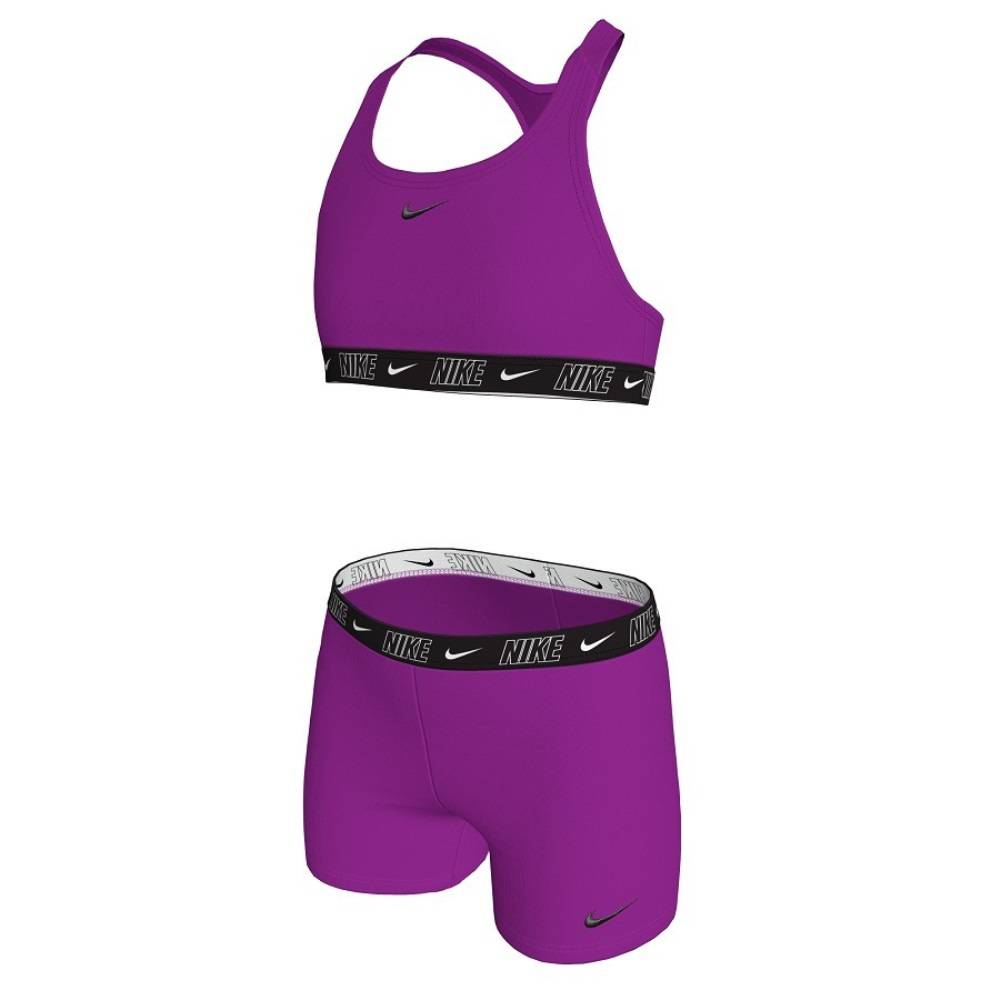 NIKE GIRLS LOGO TAPE RACERBACK BIKINI & SHORT SET