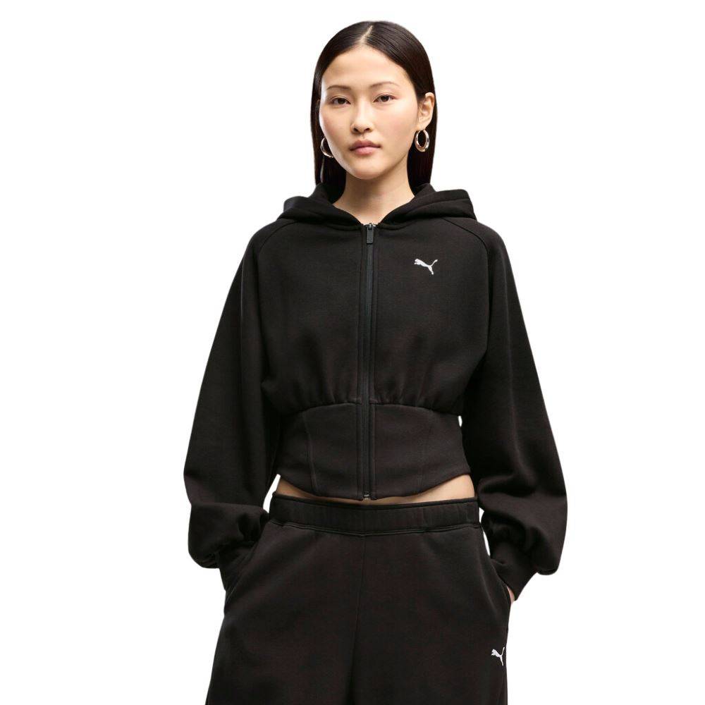 PUMA STREET GLAM BEDAZZLED FZ BALLOON SLEEVE HOODIE FL