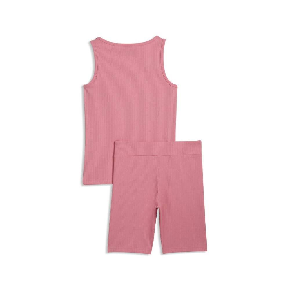 PUMA ESS ELEVATED RIB TANK AND SHORT LEGGINGS SET G