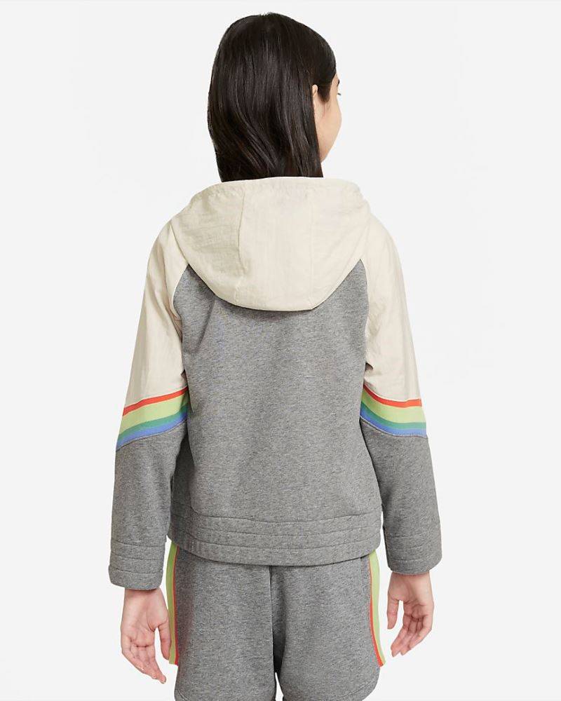 NIKE GIRLS SPORTSWEAR HERITAGE FULL-ZIP HOODIE