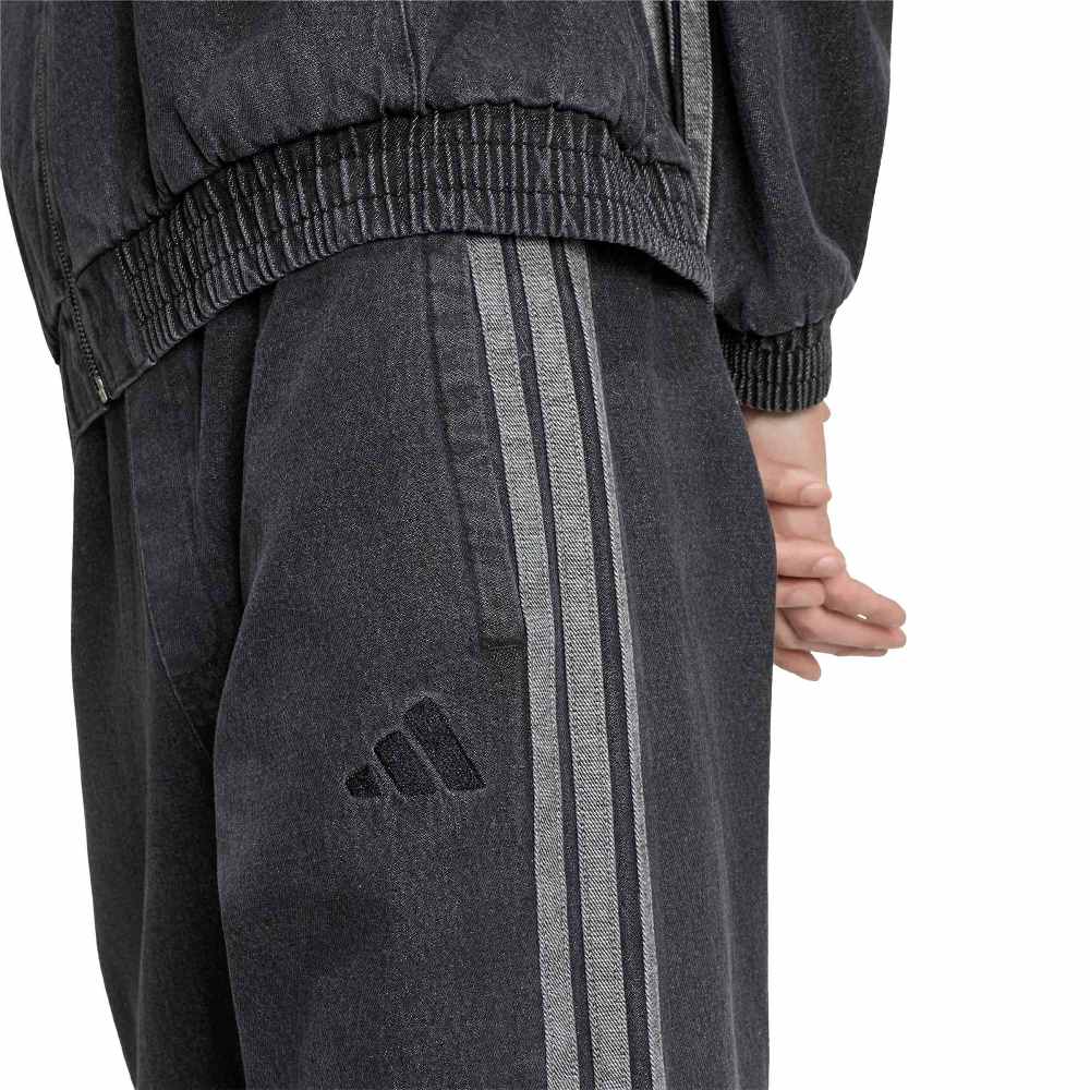 ADIDAS M STADIUM REGULAR FIT DENIM FULL LENGTH OPEN HEM TRACK PANTS