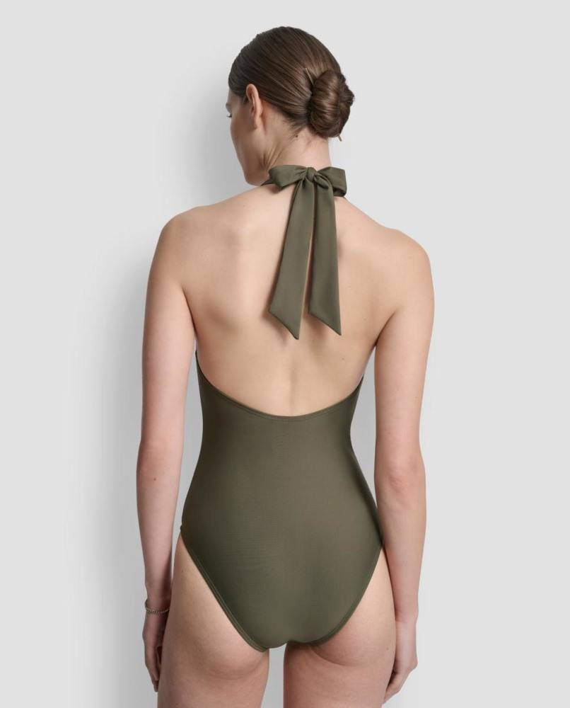 DKNY HALTER SWIMSUIT