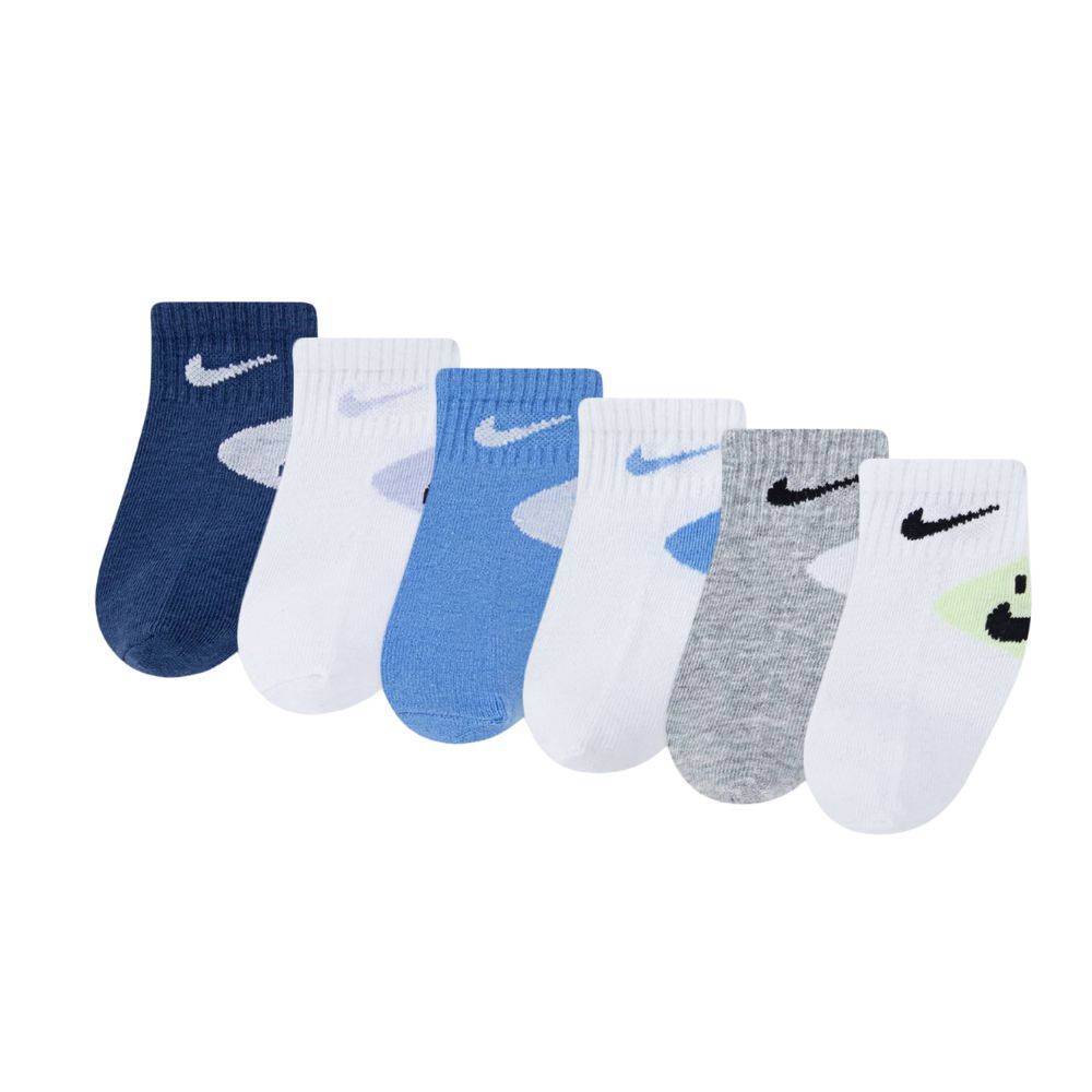 NIKE INFANT SMILEY 6PK ANKLE SOCKS