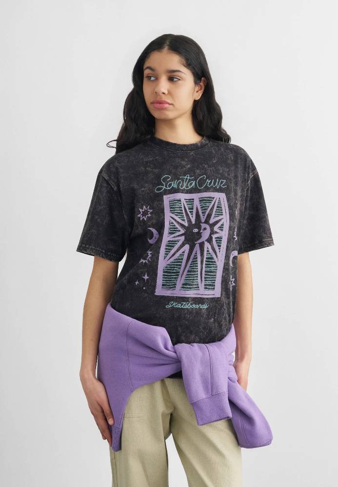 SANTA CRUZ SUN STAMP SCRIPT T-SHIRT