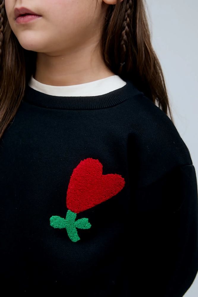 COMPANIA FANTASTICA CYCLAMEN PATCH SWEATSHIRT