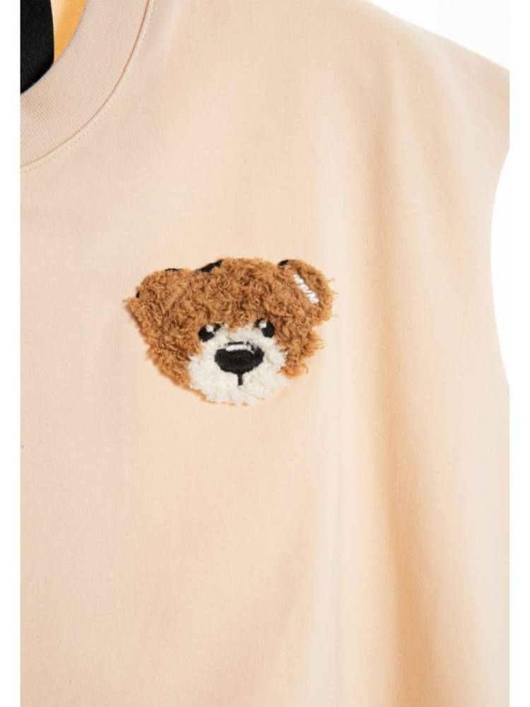 MWM TEDDY BEAR FLOCK PATCH OVERSIZED TANK TOP WOMEN