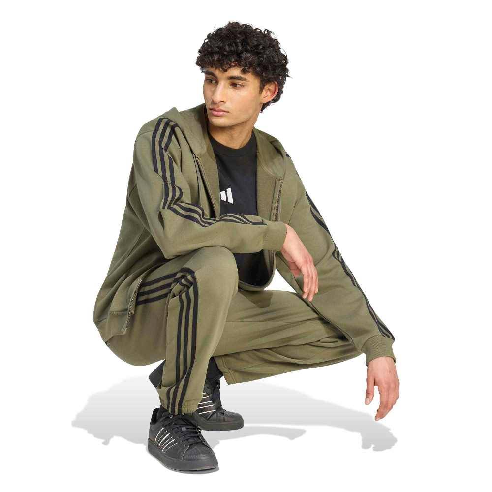 ADIDAS M ESSENTIALS 3-STRIPES FLEECE FULL-ZIP HOODIE