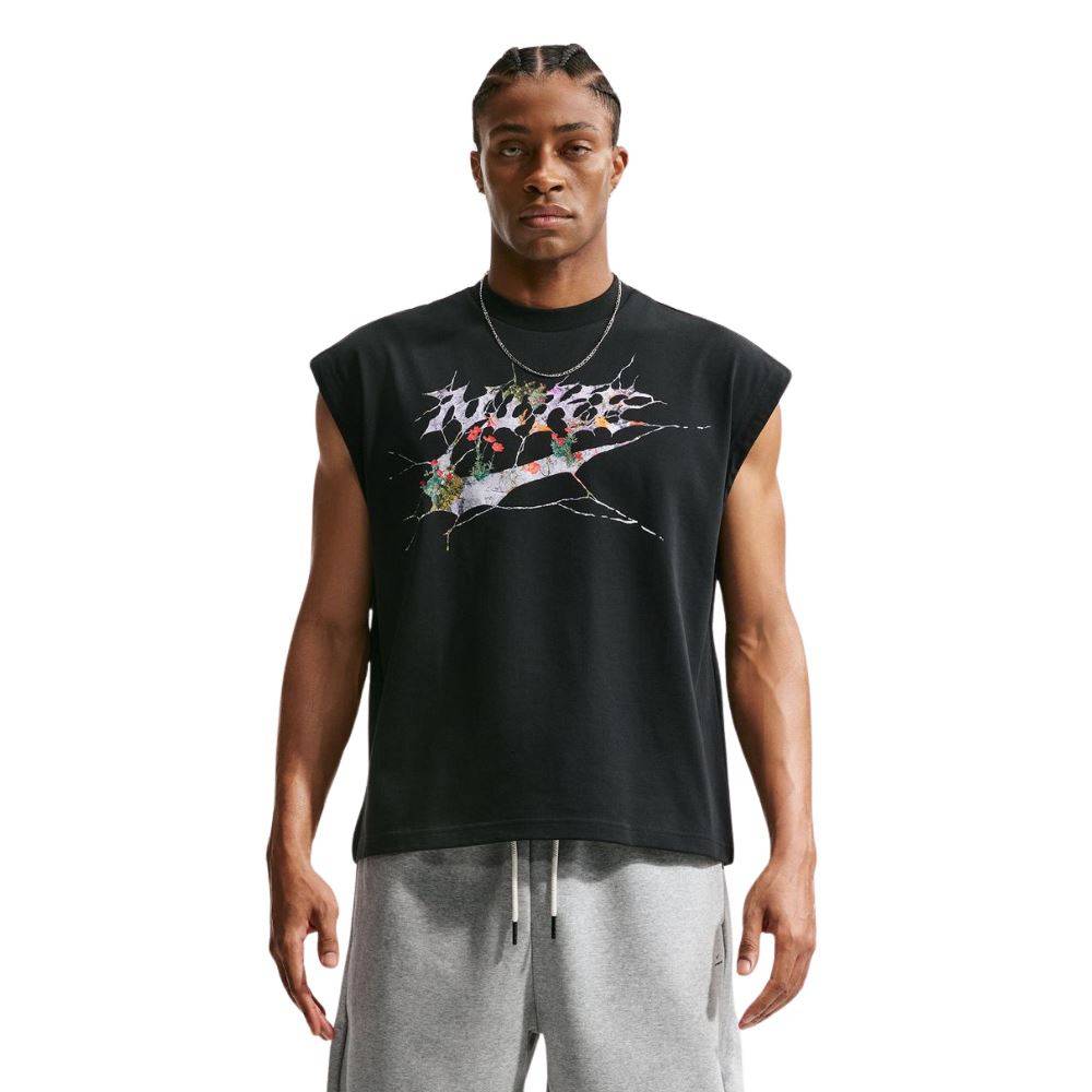 NIKE STANDARD ISSUE SLEEVELESS GFX BASKET TOP