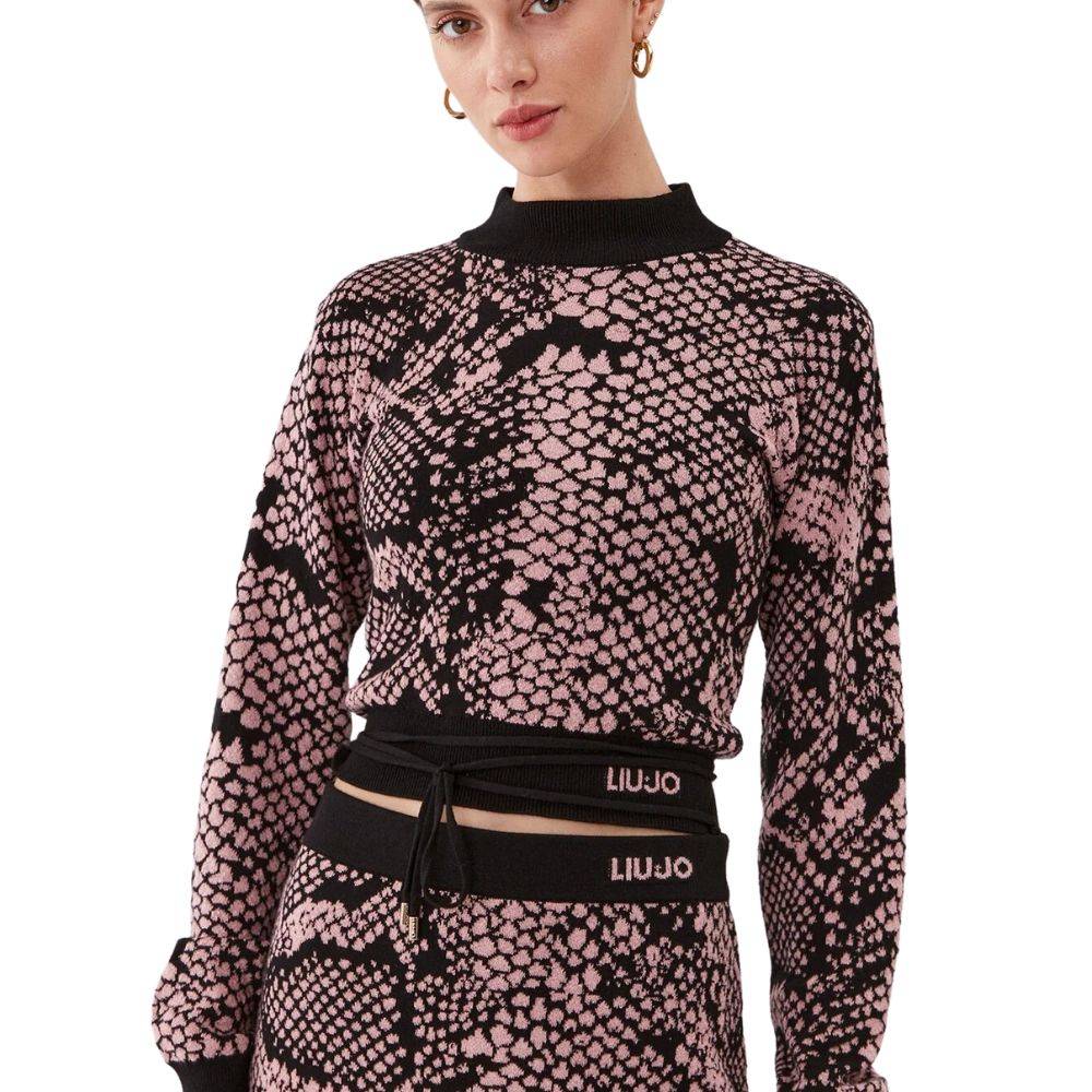 LIU JO KNIT SNAKE EFFECT SWEATER