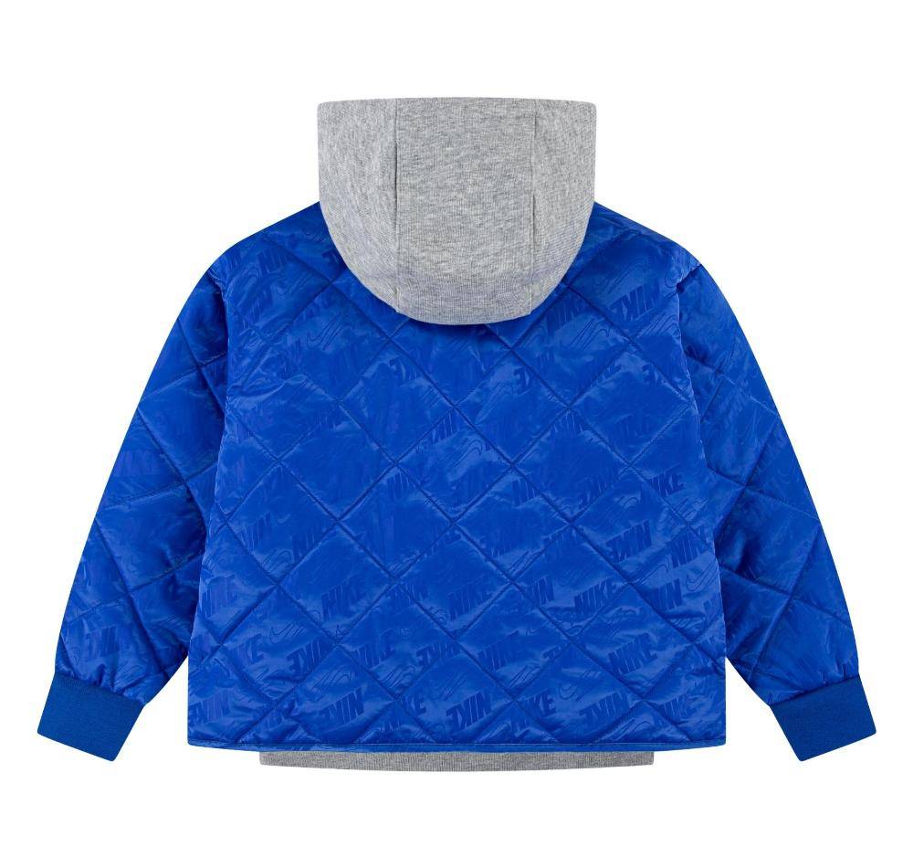 NIKE LITTLE KIDS FLEECE HOODED QUILT JACKET