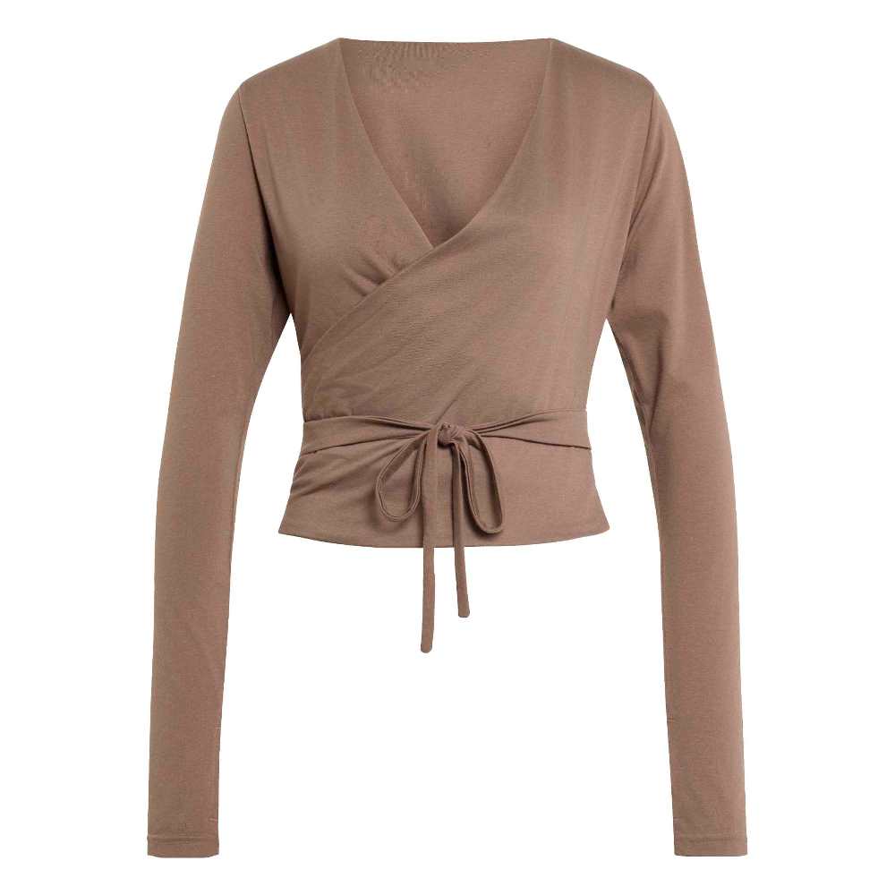ADIDAS 3 STRIPES STUDIO SOFT BALLET WRAP TOP