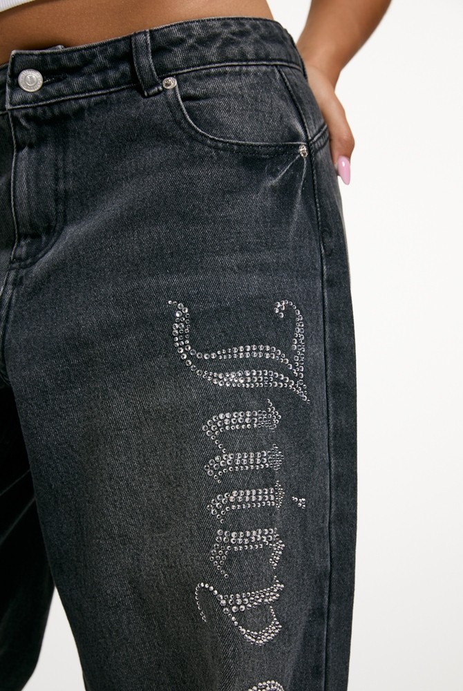 JUICY COUTURE DIAMANTE WIDE LEG JEAN