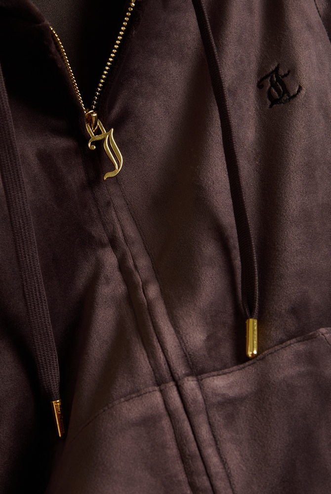 JUICY COUTURE GOLD CLASSIC VELOUR ROBERTSON HOODIE