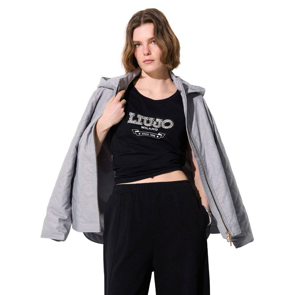 LIU JO T-SHIRT WITH GEMSTONES