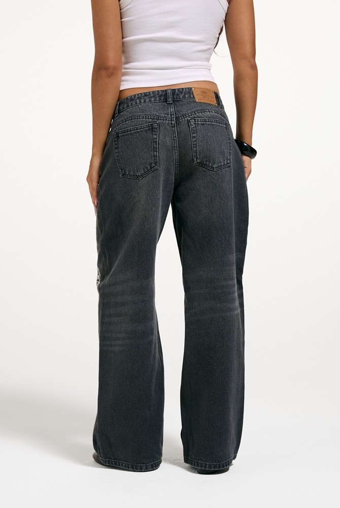 JUICY COUTURE DIAMANTE WIDE LEG JEAN