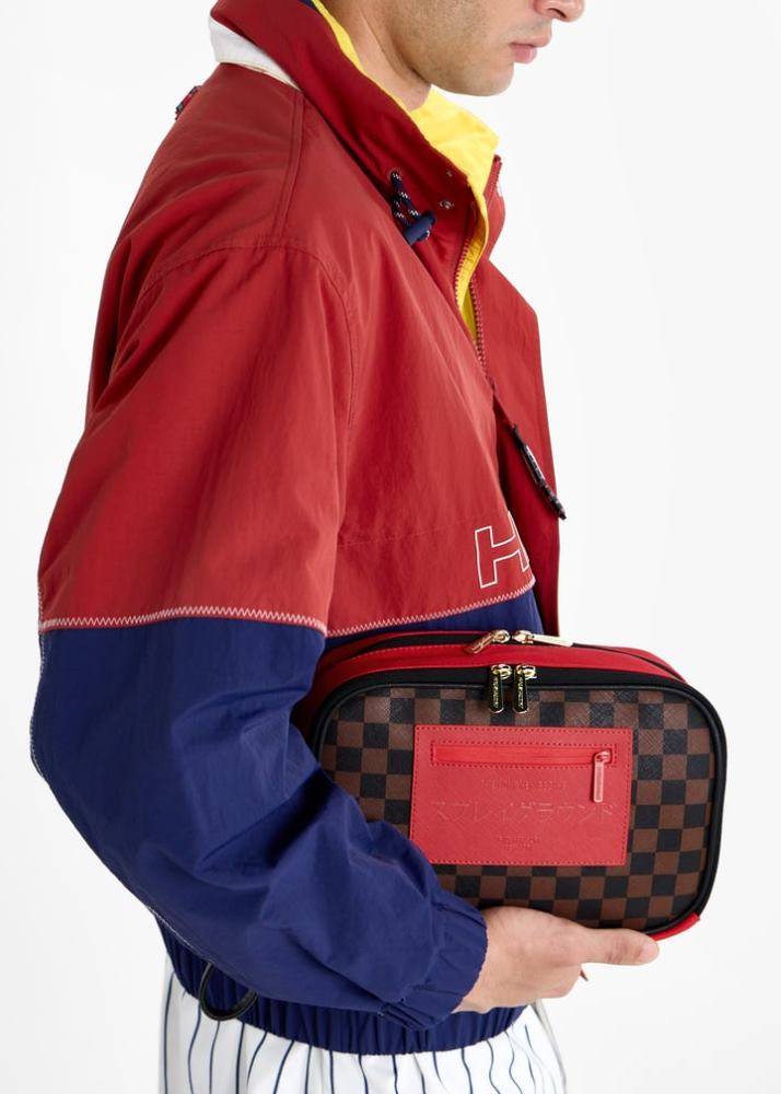 SPRAYGROUND RED REDEMPTION MONTE TOILETRY BRICK