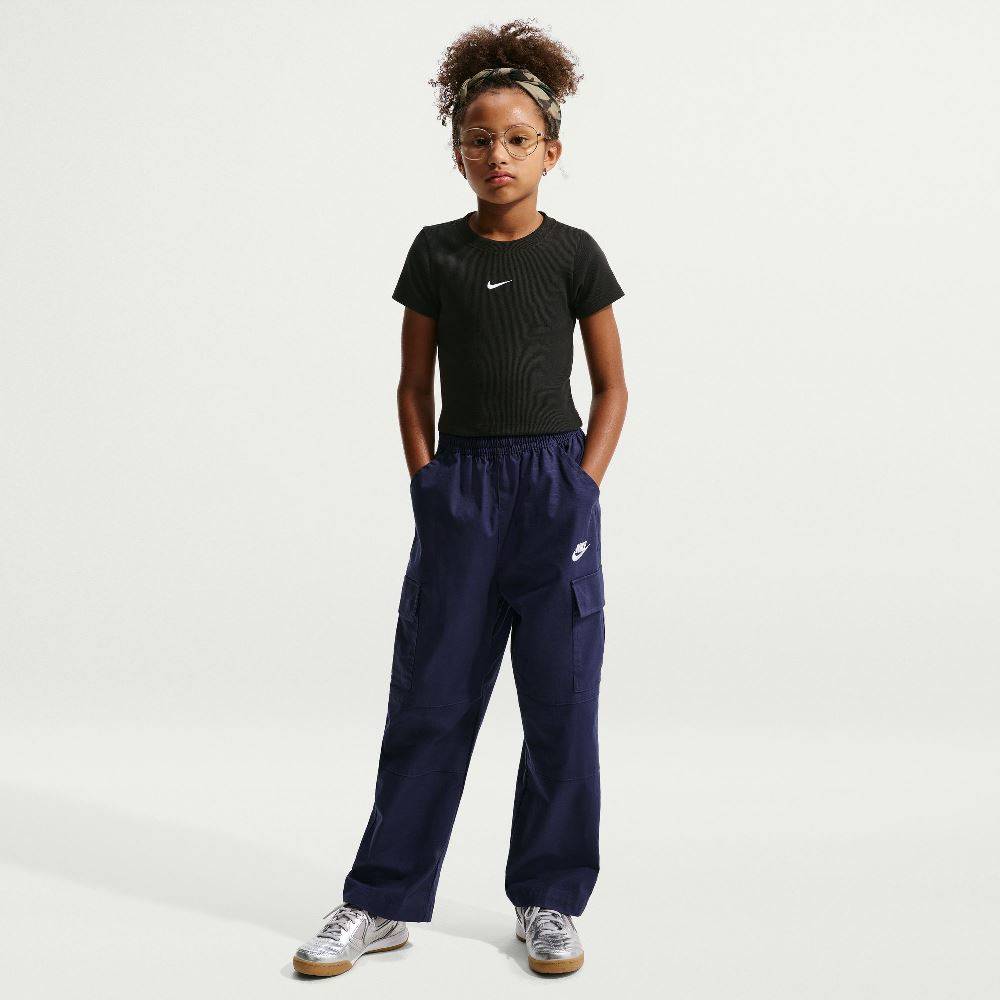 NIKE PRO GIRLS SLIM CROPPED RIBBED TEE